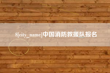 辽宁中国消防救援队报名
