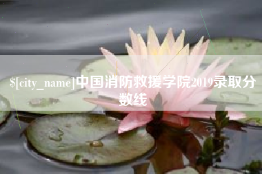 辽宁中国消防救援学院2019录取分数线