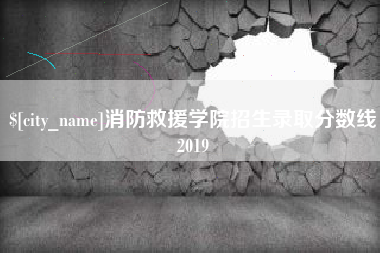 辽宁消防救援学院招生录取分数线2019
