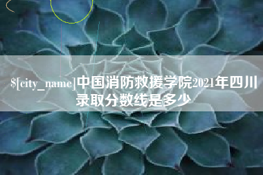 辽宁中国消防救援学院2021年四川录取分数线是多少