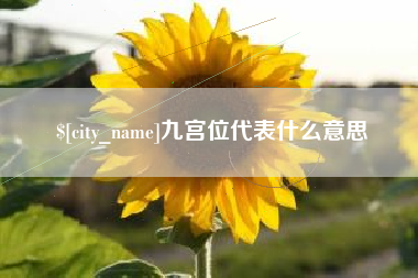 辽宁九宫位代表什么意思