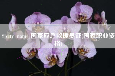 辽宁国家应急救援员证(国家职业资格)
