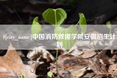 辽宁中国消防救援学院安徽招生计划