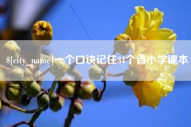辽宁一个口诀记住34个省小学课本