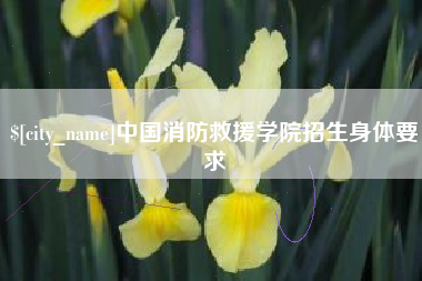 辽宁中国消防救援学院招生身体要求