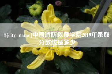 辽宁中国消防救援学院2019年录取分数线是多少
