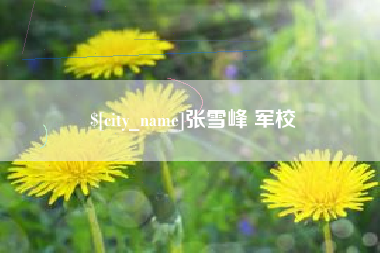 辽宁张雪峰 军校