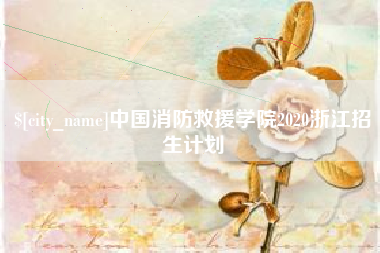 辽宁中国消防救援学院2020浙江招生计划
