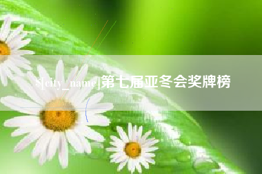 辽宁第七届亚冬会奖牌榜