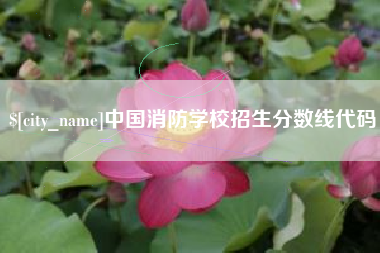辽宁中国消防学校招生分数线代码