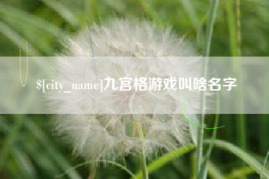 辽宁九宫格游戏叫啥名字