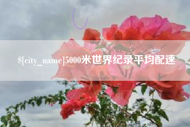 辽宁5000米世界纪录平均配速