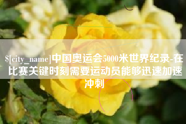 辽宁中国奥运会5000米世界纪录-在比赛关键时刻需要运动员能够迅速加速冲刺