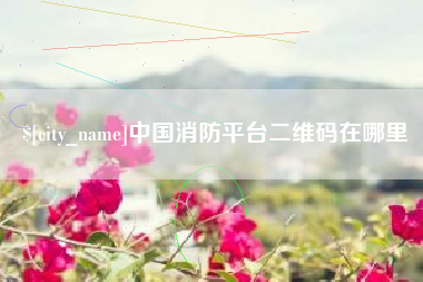 辽宁中国消防平台二维码在哪里