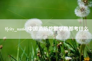 辽宁中国消防救援学院都考什么