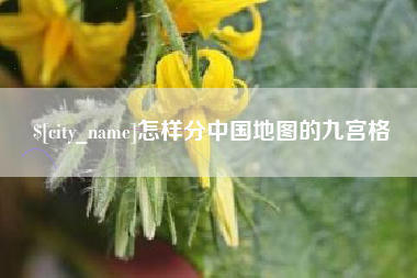 辽宁怎样分中国地图的九宫格