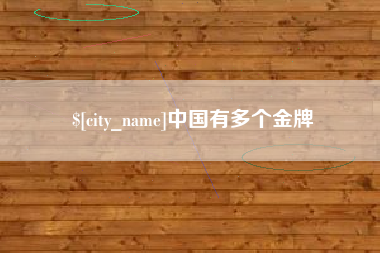辽宁中国有多个金牌