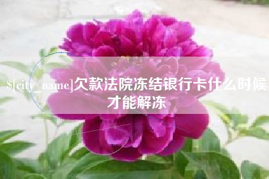 辽宁欠款法院冻结银行卡什么时候才能解冻