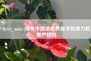 辽宁报考中国消防救援学院视力检查严格吗