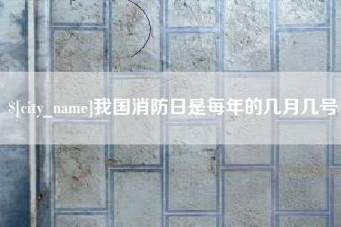 辽宁我国消防日是每年的几月几号