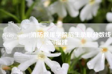 辽宁消防救援学院招生录取分数线2020福建