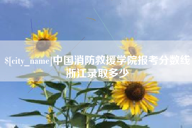 辽宁中国消防救援学院报考分数线浙江录取多少