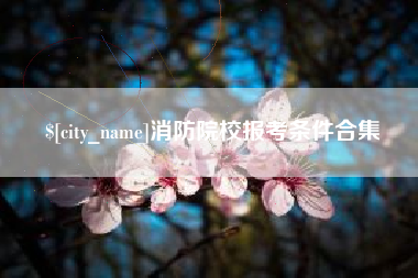 辽宁消防院校报考条件合集